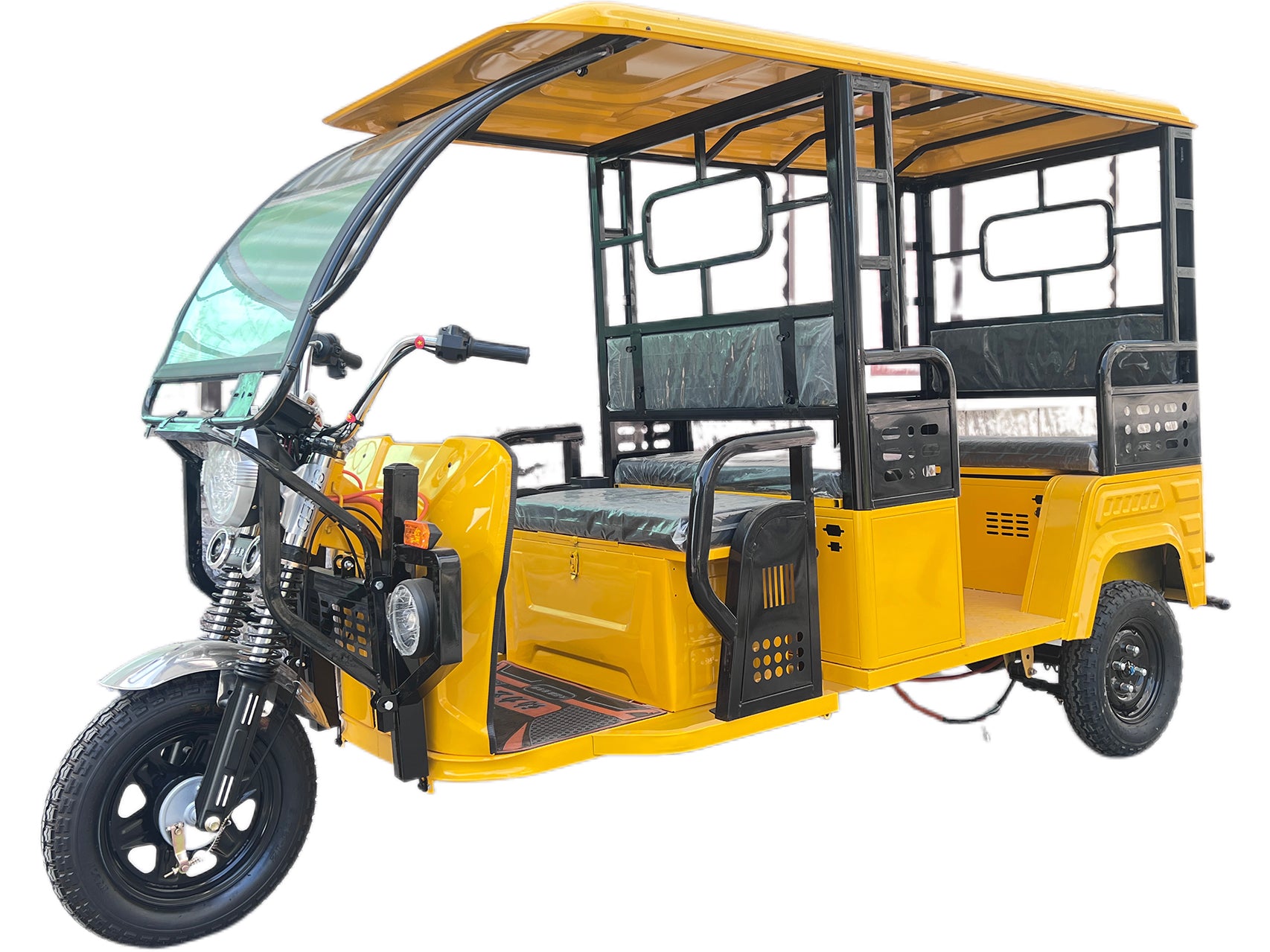 FC-6866 Passenger-Carrying Gasoline & Electric Tricycle    This  flexible, stylish, comfortable, smooth-running and reliable gasoline/electric passenger tricycle is specially designed for urban short-distance passenger transport.