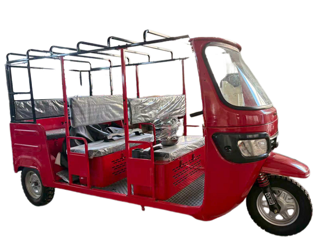FC-7688 Passenger-Carrying Gasoline & Electric Tricycle    This  flexible, stylish, comfortable, smooth-running and reliable gasoline/electric passenger tricycle is specially designed for urban short-distance passenger transport.
